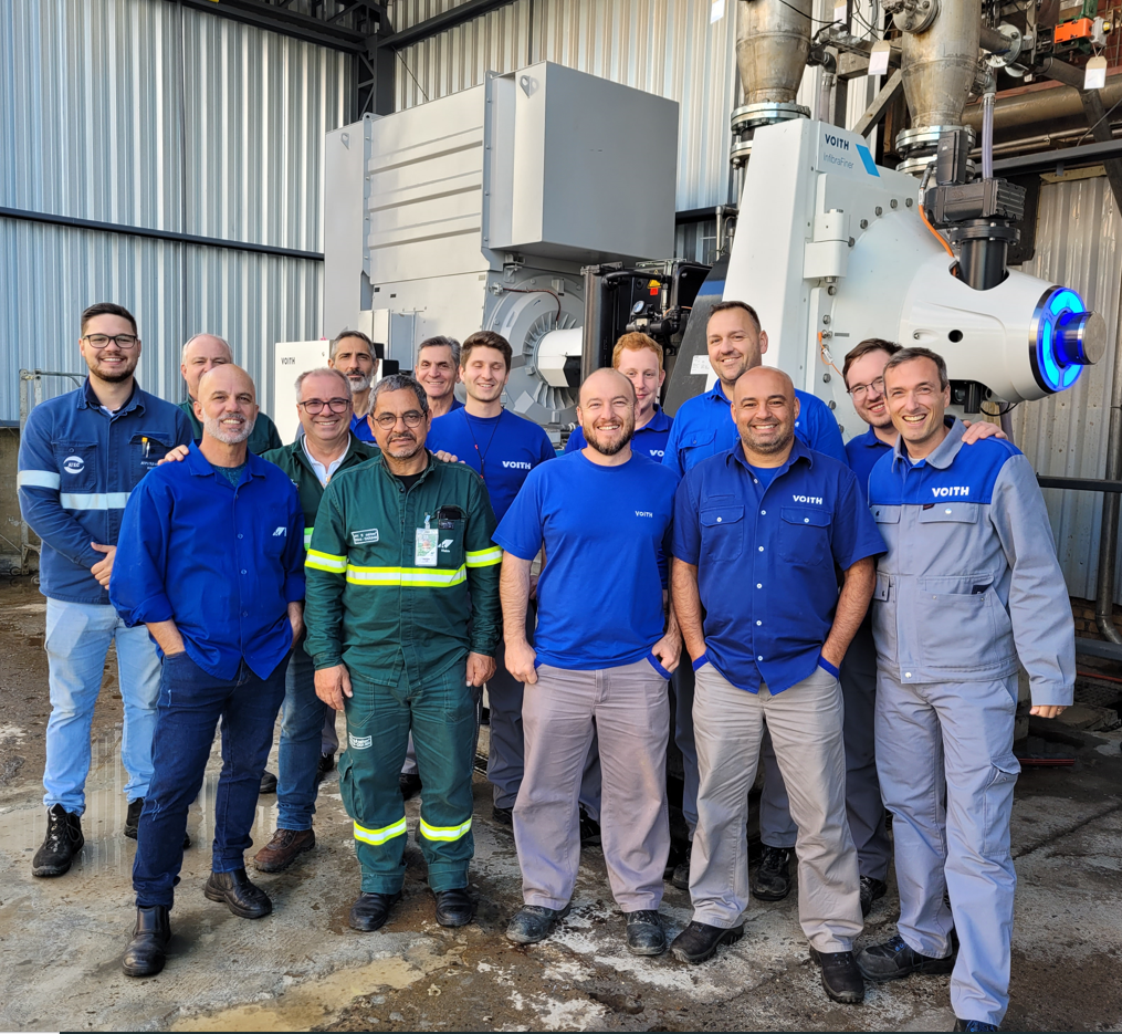 Commissioning of the Voith InfibraFiner at Klabin in Brazil.