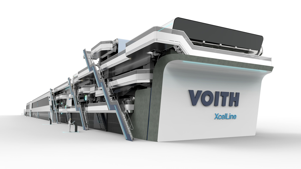 In einer visionären Design-Studie entwirft Voith die Papierproduktionslinie der Zukunft. Dabei stehen eine verbesserte Effizienz sowie eine erhöhte Wartungsfreundlichkeit besonders im Fokus.