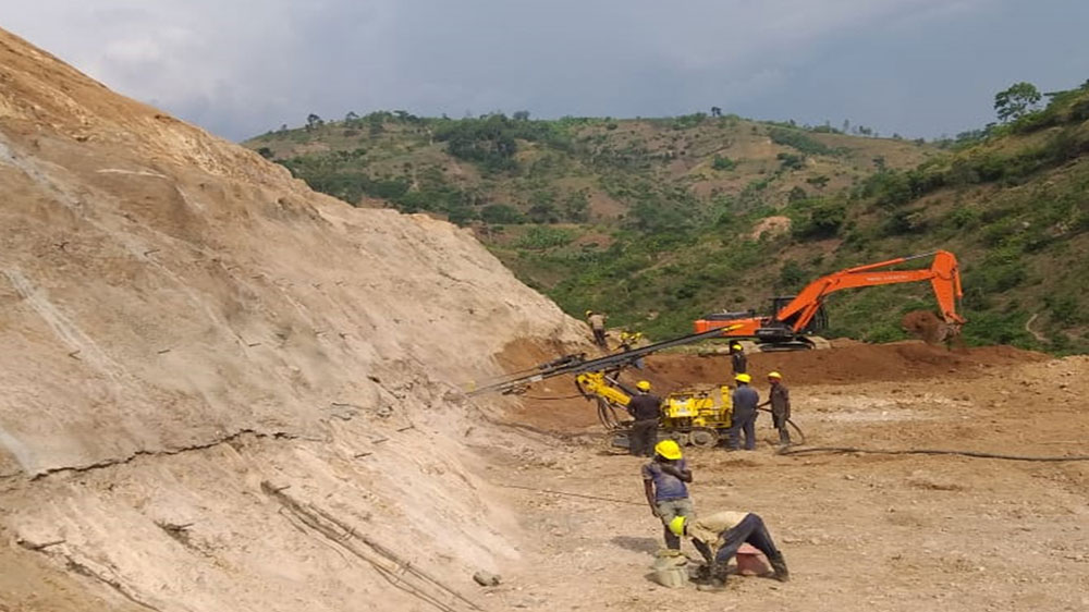 Work site at Kabu 16, Cibitoke province in the northwest of Burundi, East Africa.