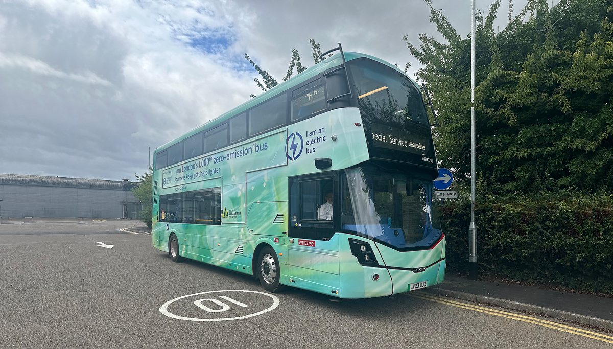 One-thousandth e-bus in London’s TfL fleet, equipped with the Voith Electrical Drive System.