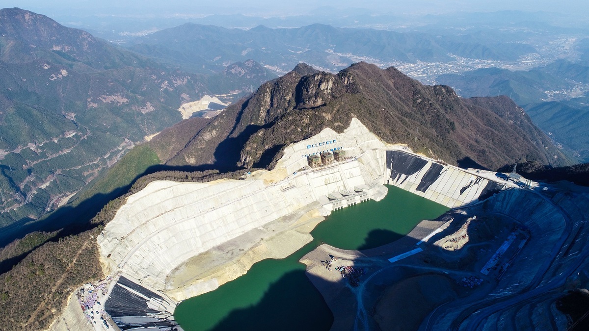 Birdview of Changlongshan Pumped Storage Plant