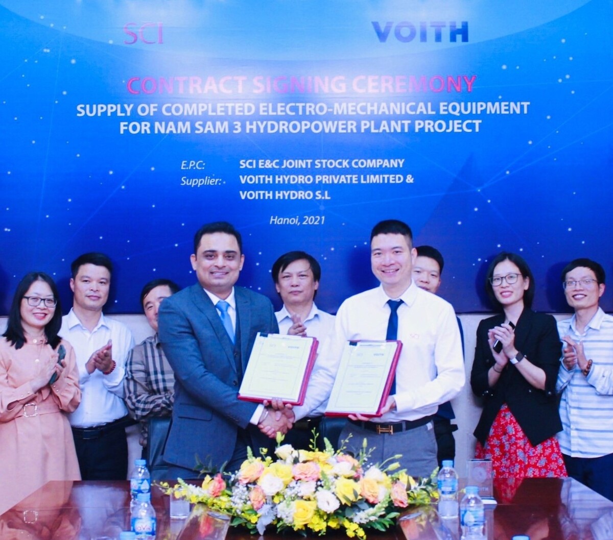 Contract signing ceremony of Nam Sam 3 hydropower plant