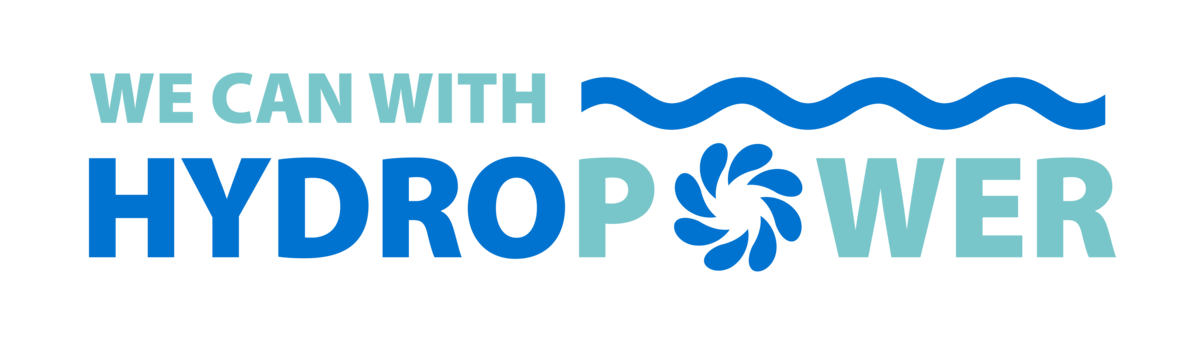 Campaign logo of the IHA-led international hydropower campaign “We can, with hydropower”