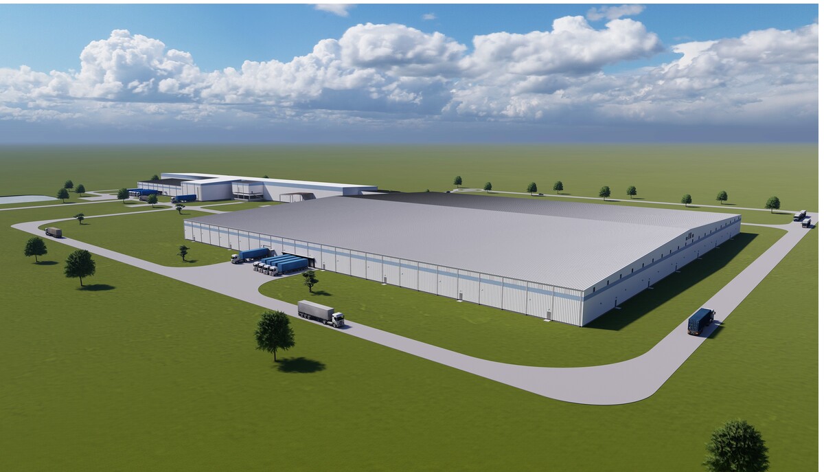Conceptual design of the new plant. Image rights: Owens Corning.