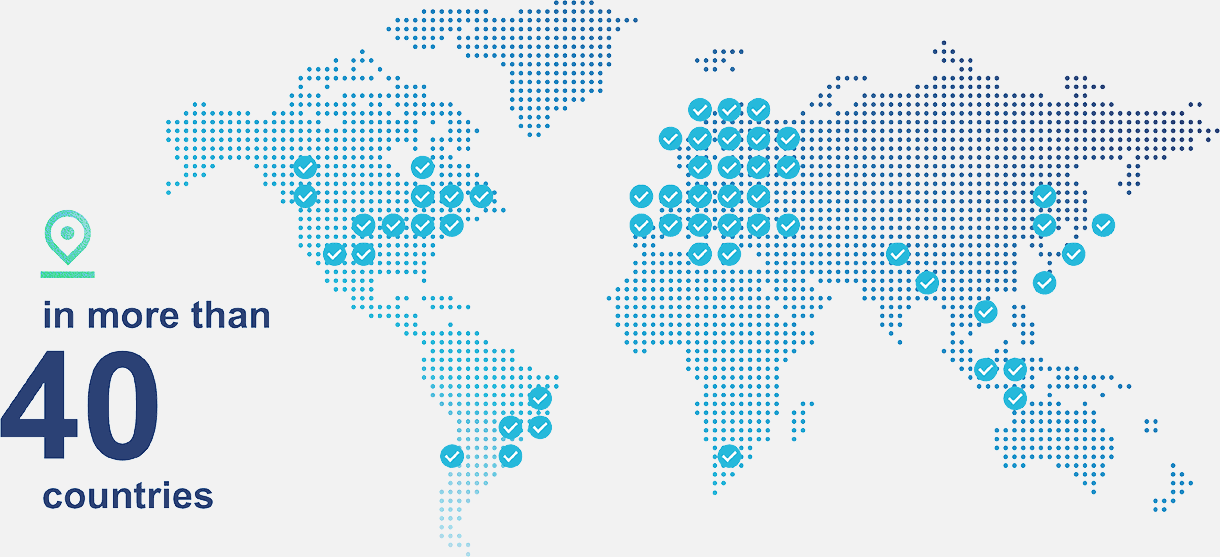 With our global locations, we are close to our customers.